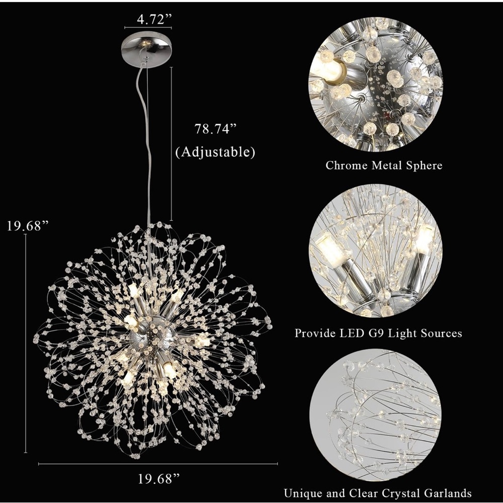 Elegant Silver Chandelier - Picture 5 of 5